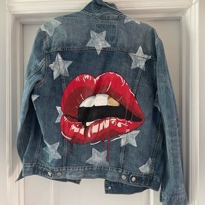 Custom Painted Levi Jean jacket